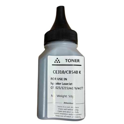 CE310/CB540 50 Gram (Black) Toner Tozu